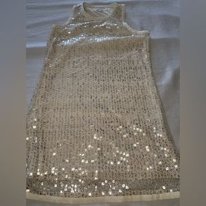 Calvin Klein sequin A-line tank dress